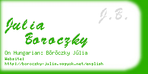 julia boroczky business card